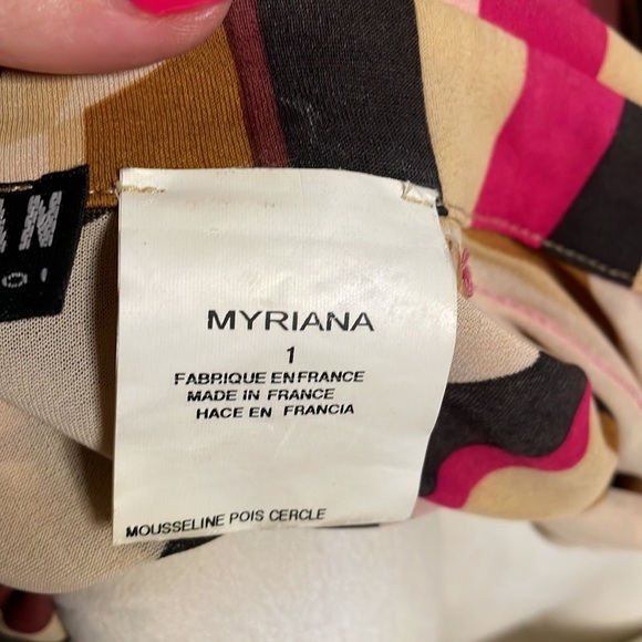 MORGAN DE TOI MYRIANA  geometrical sequin stripe button down shirt semi sheer XS - Picture 9 of 13